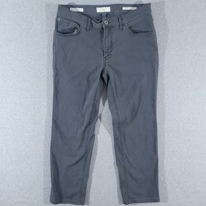 Brax Chuck Pants Mens 34x27 Gray Modern Fit Hi Flex Cotton Blend Straight Leg